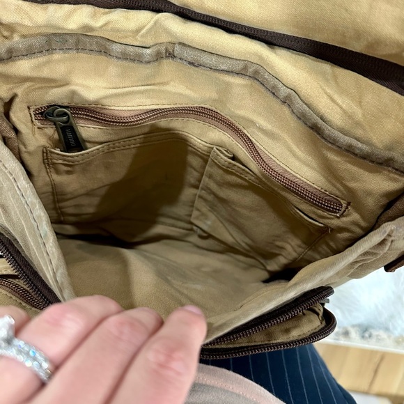 Duluth Trading Co Tan and Brown Crossbody Bag - Picture 4 of 5